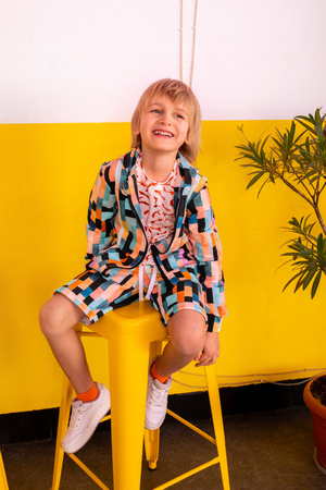 Misioo Bluza rozpinana z kapturem Net 104/110