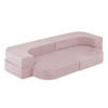 MISIOO Sofa Bed Foldie, jasny róż, sztruks premium