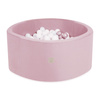 MISIOO Trockenbecken, 90x40 cm, rund, rosa, Samt, Samt