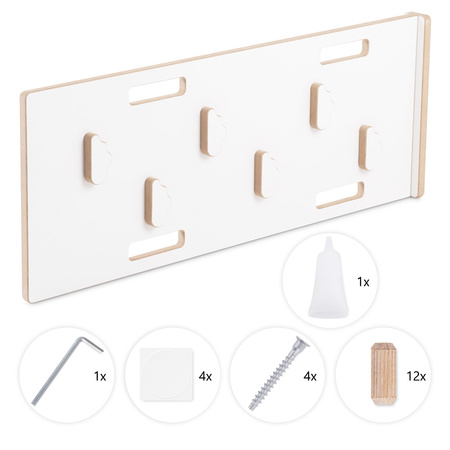OUTLET MISIOO Bujak Small Rocker + ścianka wspinaczkowa/zjeżdżalnia, biały Wooden Play