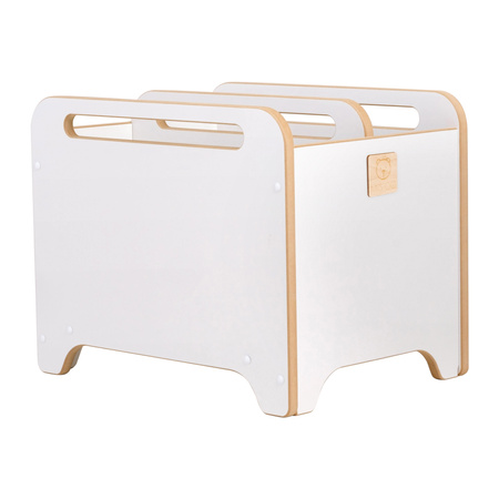 MISIOO Toy box, oragnizer, white, Wooden Play