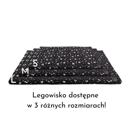 Legowisko materac Wodoodporne Czarny we wzory 70x50cm