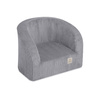 MISIOO Fotelik, szary sztruks premium