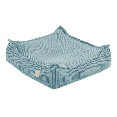 MISIOO pouf, 60x60 cm, floor cushion , blue, premium corduroy