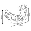 MISIOO Babywippe mit Sitzbank, weiß, Wooden Play