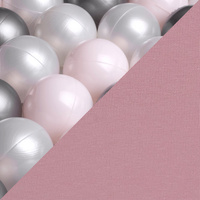 Rosa Baumwolle Smart, Bälle: Perlrosa, Silber, Perlweiß