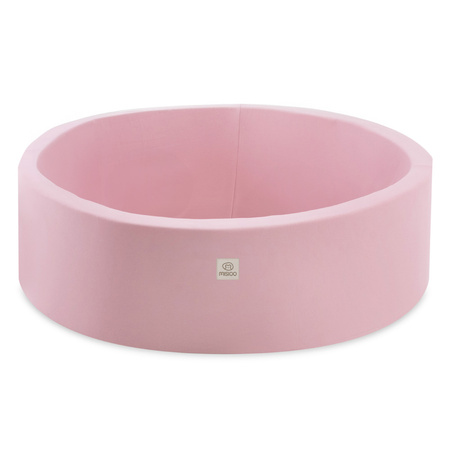 MISIOO Spielplatz Bällebad 90x30 + Dreieck (+200 Bälle: Perle, Silber, Hellrosa), rosa, smart