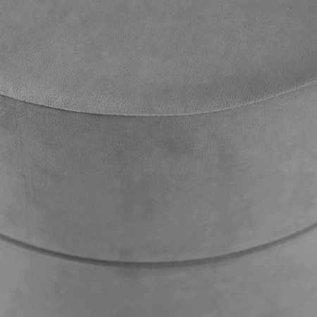 MISIOO Pufa, 40x30 cm, okrągła, szary