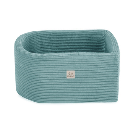 MISIOO Mini-Spielplatz (+Pool und 100 Bälle:Perle, Silber), blau, Premium-Cord