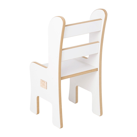 MISIOO Kinderschreibtischstuhl, weiß, Holzspiel