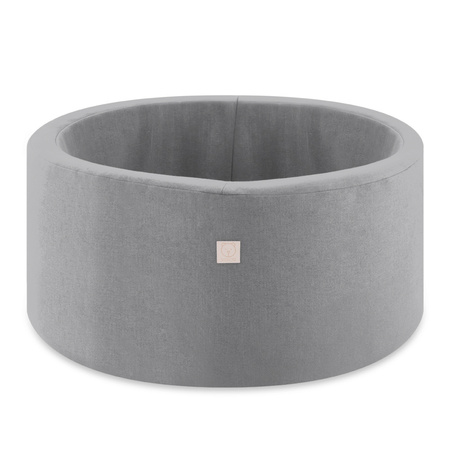 MISIOO Suchy basen, 90x30 cm, okrągły, jasnoszary, eco