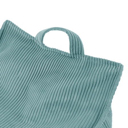 MISIOO Puffy Square Sessel, 77x67x50, blau, Premium-Cord