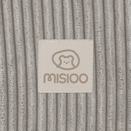 Misioo Pool mit Kugeln, beige, rund, Premium-Cord, 90x30, 200 Kugeln: perl, hellblau, gold