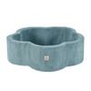 MISIOO Bällebad, 95x30, blau, Premium-Cord, Floral Fun Zone