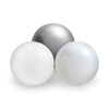 MISIOO Bälle für das Bällebad, 6 cm, Satz mit 200 Stück: Perle, transparent, silber