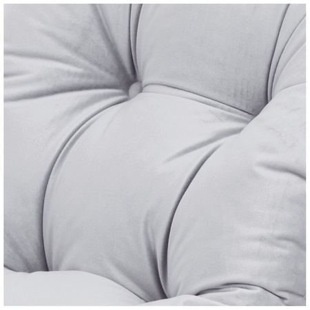 MISIOO Small Rocker 4-in-1 Wippe + Kletterwand/Rutsche + Kissen (Velvet grey), weiß Wooden Play