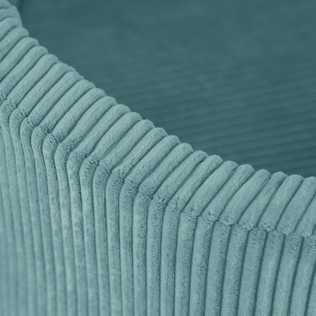 MISIOO Bällebad, blau, rund, Premium-Cord, 90x30, 200 Bälle: pearl, pearl mint, silber