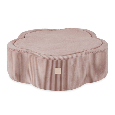 MISIOO Bällebad Blumenbecken mit Matte, 95x30, rosa, Premium-Cord, Floral Fun Zone