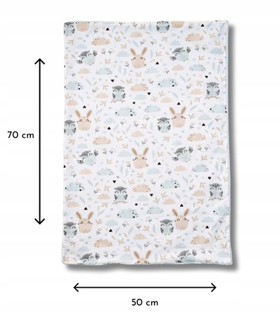 LAMA LOVE Baby-Decke, 70x50, Waldtiere