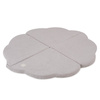 MISIOO Blumenmatte, 115x115x5cm, grau, Lamm, flauschige Blume