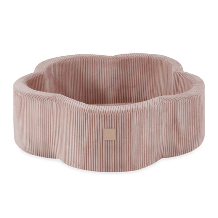 MISIOO Bällebad Blumenbecken mit Matte, 95x30, rosa, Premium-Cord, Floral Fun Zone