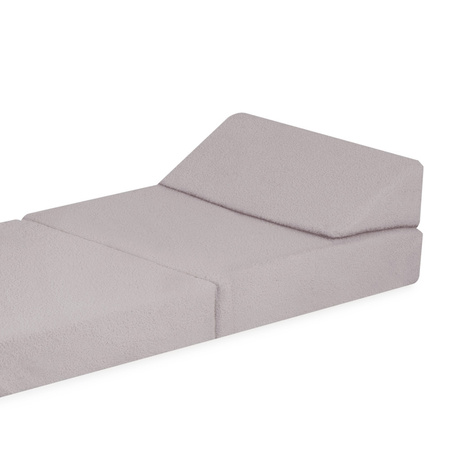 MISIOO Grand matelas avec dossier Foldie, gris tissu mouton