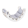 MISIOO Small Rocker 4-in-1 Wippe + Kletterwand/Rutsche + Kissen Hellgrau, weiß Holzspiel