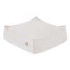 MISIOO Sitzsack, 60x60 cm, Bodenkissen, cremefarbenes Lammfell