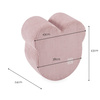 MISIOO Teddy bear pouf, 46x25 cm, light pink, premium corduroy