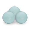 MISIOO Dry Flower Pool mit Matte, 95x30, grün, Premium Cord, Floral Fun Zone, 200 Bälle: pearl, pearl mint, silver
