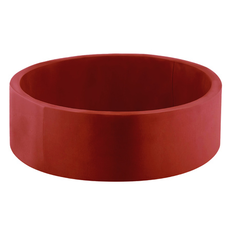 Misioo Bällebad, rot, rund, Samt, 90x30, 200 Bälle: Perle, hellrosa, gold