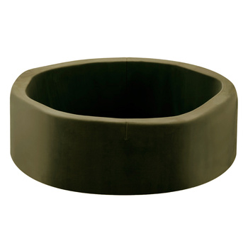 MISIOO Trockenbecken, 90x30 cm, rund, oliv, Samt, Samt