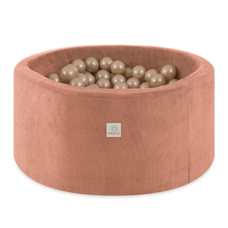 MISIOO Suchy basen, 90x40 cm, okrągły, miedziany/ceglany, sztruks