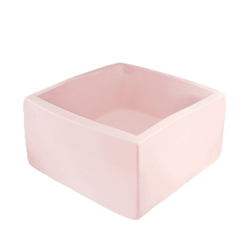 MISIOO Suchy basen, 90X90X40 cm, kwadratowy, różowy, bawełniany, smart