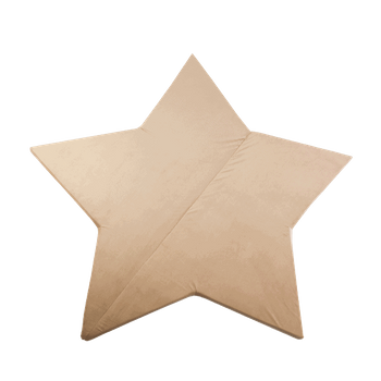 MISIOOO Mata, 160x160x5cm, gwiazda, złota (beżowa), velvet